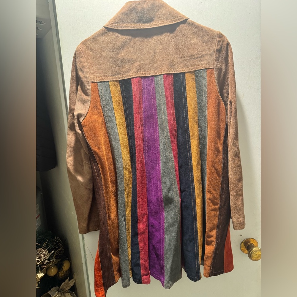 Vintage 1960s Gassy Jack patchwork suede jacket. Gastown mercantile rainbow mod - Picture 8 of 9